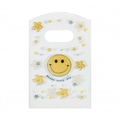 Пакет "Happy every day" с вырубной ручкой, 9*15 см